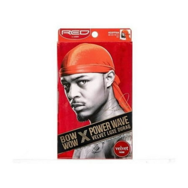 RED by Kiss Bow Wow X Power Wave Velvet Luxe Durag – Red HDURPW09 - ANNS BEAUTY SUPPLY